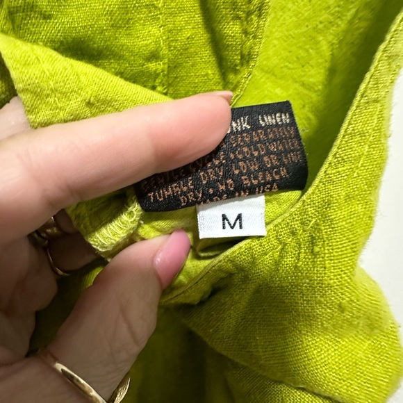 Liz & Jane clothes linen Romper pockets art to wear lagenlook womens medium - Picture 3 of 6